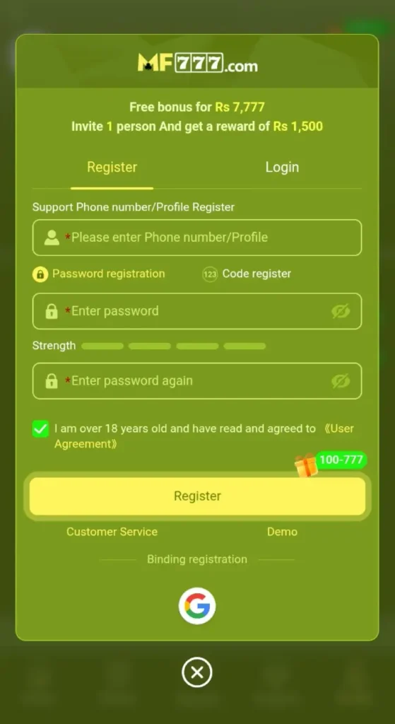 MF777 Game
