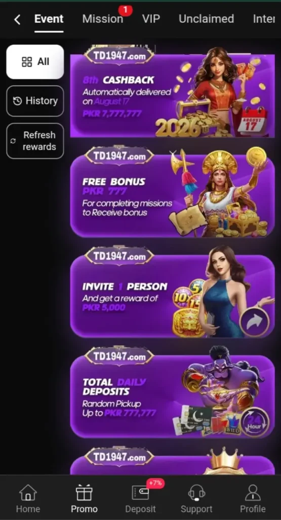 Td1947 Game casino slots APK for Android users in Pakistan 2026